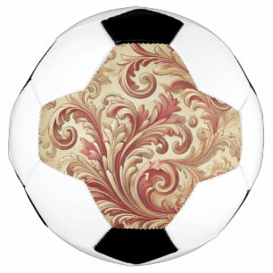 Motif doux rouge et or Damask