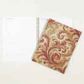 Motif doux rouge et or Damask (Devant avec enveloppe)