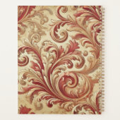 Motif doux rouge et or Damask (Dos)