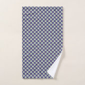 Motif Drapeau Bélizien Patchwork (Serviette à main)