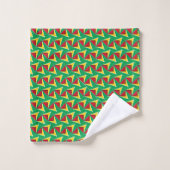 Motif Drapeau de Guyane Patchwork (Gant de toilette)