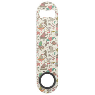 Motif drôle d'été avec des bateaux