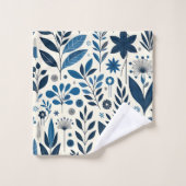 motif du blues botanique (Gant de toilette)
