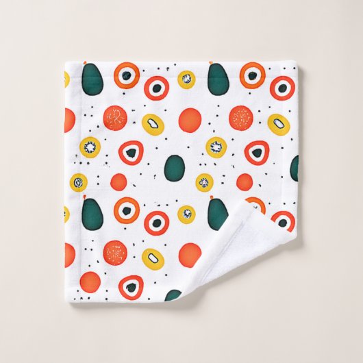 Motif du cercle de points de jeu (Gant de toilette)