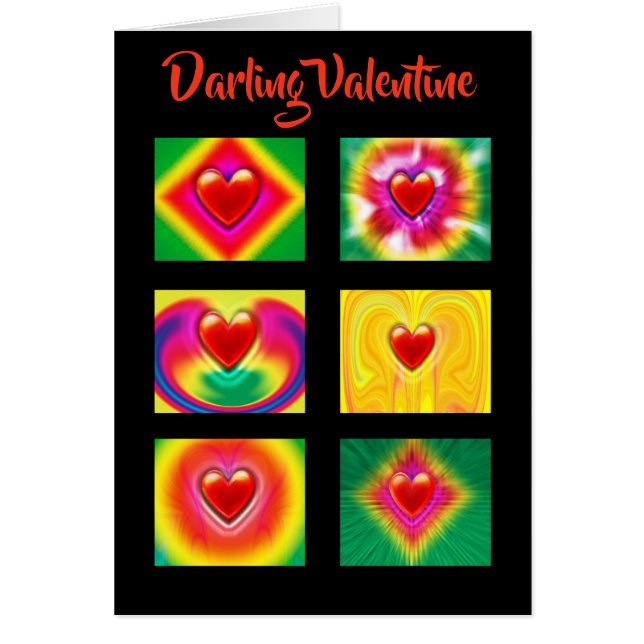 motif du coeur sur mesure Carte Saint-Valentin (Devant)