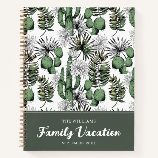 Motif du désert de Cactus | Journal des vacances f (Devant)