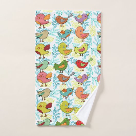motif du gang des petits oiseaux    (Serviette à main)