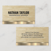 Motif du grain de bois | Carte de visite d'ajustem (Devant / Derrière)