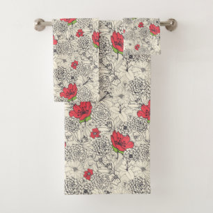 Motif du jardin de fleurs de pavot