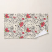 Motif du jardin de fleurs de pavot (Serviette à main)