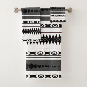 Motif du Sud-Ouest Noir, blanc, gris
