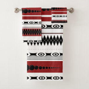 Motif du Sud-Ouest Noir, gris, rouille et blanc