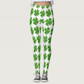 Motif du trèfle St. Patrick's Day Leggings (Devant)