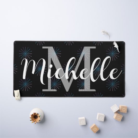 Motif éclaté de nom et d'initiales personnalisés (Tableau pour enfants)