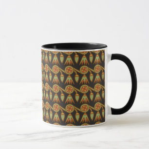 Motif égyptien de fleurs de Lotus sur la Mug de ca