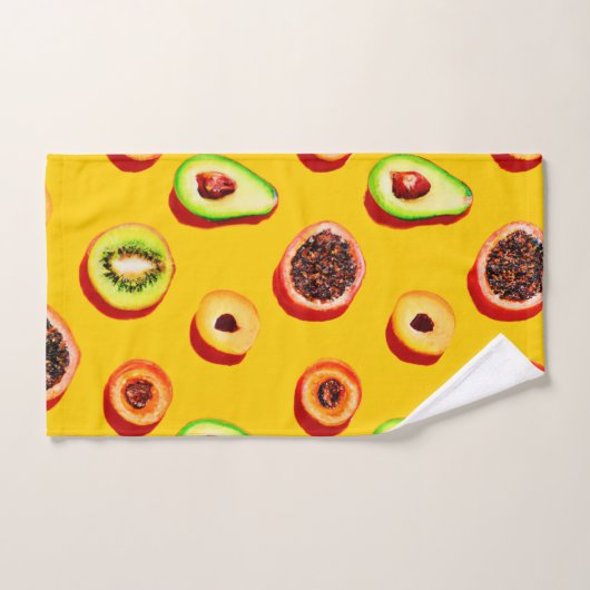 Motif élégant à base de fruits néons (Serviette à main)