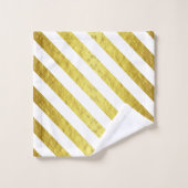 Motif élégant à rayures dorées (Gant de toilette)