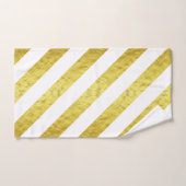 Motif élégant à rayures dorées (Serviette à main)