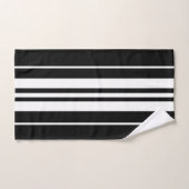 Motif élégant à rayures noir et blanc (Serviette à main)