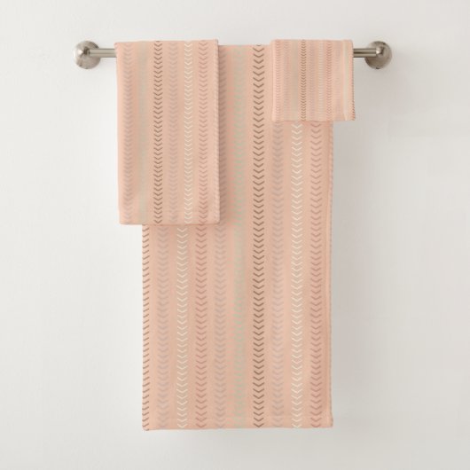 Motif élégant Boho Rose Orange Boho Herringbone (En situation)