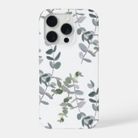Motif élégant de feuilles d'eucalyptus vert sauge