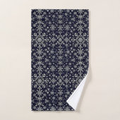 Motif élégant de flocons de neige argent et bleu (Serviette à main)