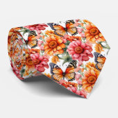 Motif élégant de jardin papillon Cravate (Roulé)