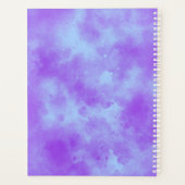 Motif élégant d'effet de nuage d'orage bleu / viol (Dos)