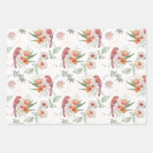 Motif élégant floral Fleurs jolies Feuilles Oiseau (Devant 2)