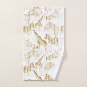 Motif élégant Gold Jungle Wild Animaux (Serviette à main)