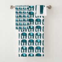 Motif éléphant bleu