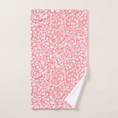 Motif Empreinte de léopard corail (Serviette à main)