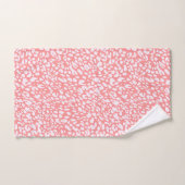 Motif Empreinte de léopard corail (Serviette à main)