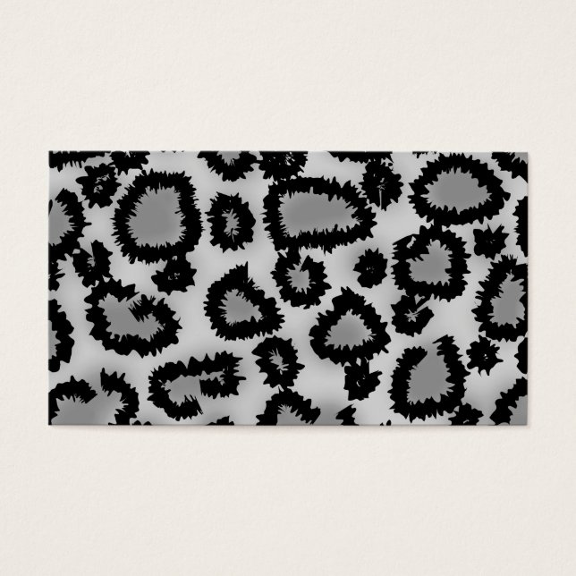 Motif Empreinte de léopard, noir et gris. (Devant)