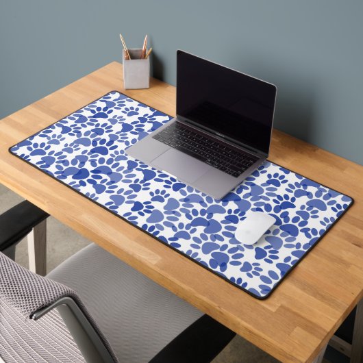 Motif Empreinte de patte de chien bleu (Bureau 2)