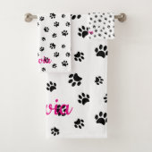 Motif Empreinte de patte noir (En situation)