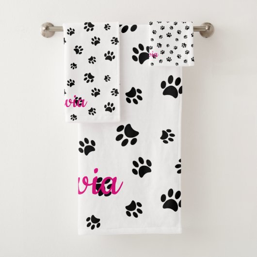 Motif Empreinte de patte noir (En situation)