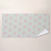 Motif empreinte de patte rose mignon (Serviette de bain)
