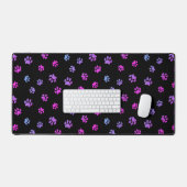 Motif Empreintes de pattes mignon rose violet bleu (Clavier et souris)