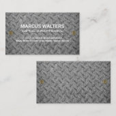 Motif en acier | Carte de visite Vis métalliques (Devant / Derrière)