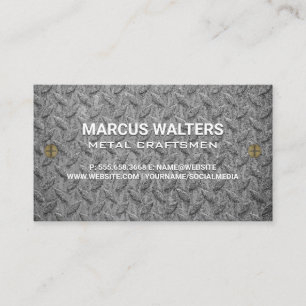 Motif en acier   Carte de visite Vis métalliques