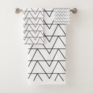 Motif en bande Chevron noir et blanc