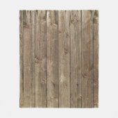 Motif en bois Brown Couverture en polaire rustique (Devant)