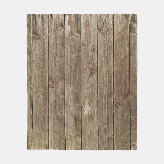 Motif en bois Brown Couverture en polaire rustique (Devant)