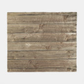 Motif en bois Brown Couverture en polaire rustique (Devant (Horizontal))