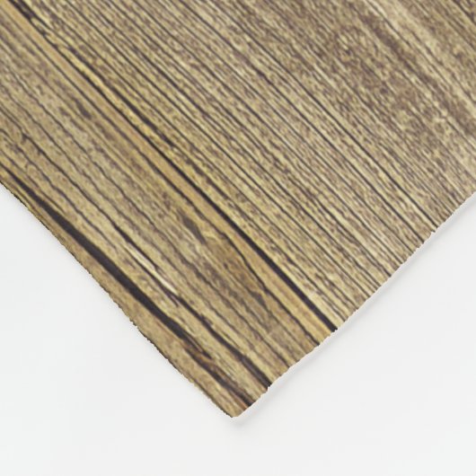 Motif en bois Brown Couverture en polaire rustique (Coin)