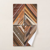 Motif en bois de diamant géométrique moderne (Serviette à main)
