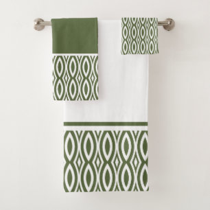 Motif en croissant marquise vert et blanc