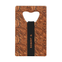 motif en cuir floral à outils 3-D brun