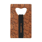 motif en cuir floral à outils 3-D brun (Dos)